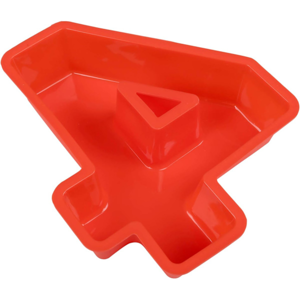 Kakaform Silikon Siffror Stort Nummer 7 Bakform Bakning Födelsedag Jubileum Födelsedagstårta 20 X 25 Cm (Multi-Way)-4-Röd