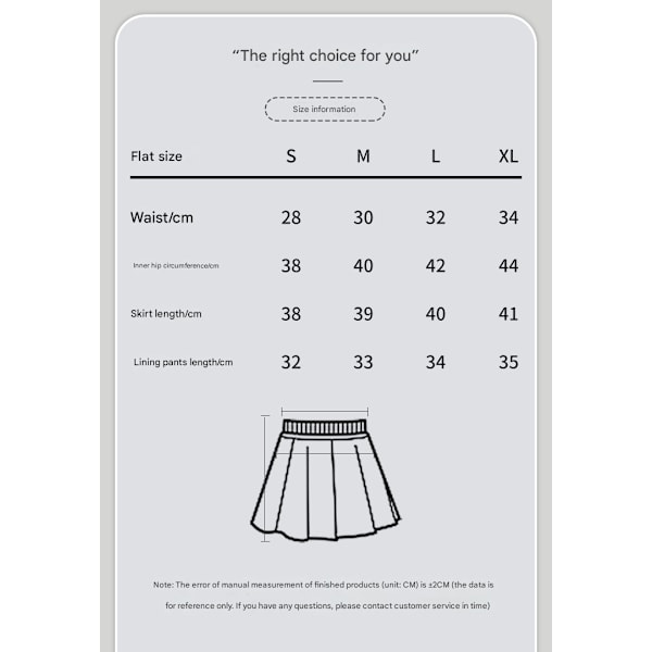 Tennisnederdel til kvinder med shorts, lommer, golfshorts, elastisk talje, træningsnederdele til kvinder, atletiske nederdele til sport, træning, løb Blue XL