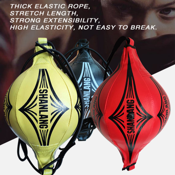 Bokseball Speed Bag Speed Treningsball Dobbel-End Vesker For Punching Mma Trening Trening Trening Agility Trening-Gul