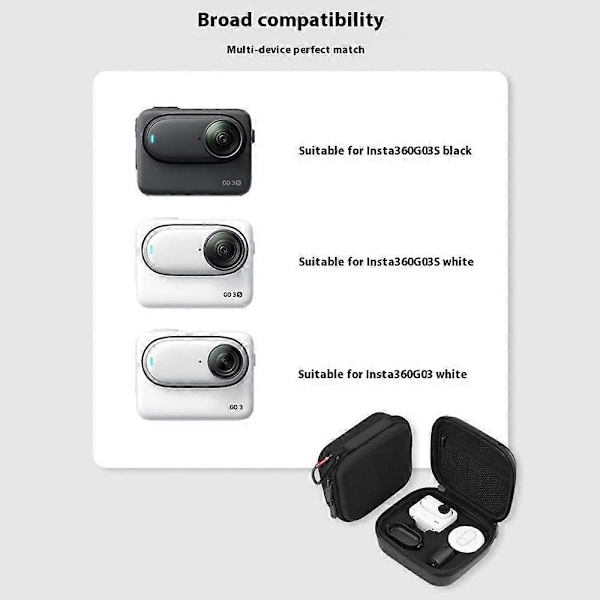 Type B FLYMILE Säilytyskotelo Insta360 GO 3S/GO 3 -kameralle ja lisätarvikkeille, kantolaukku Style B