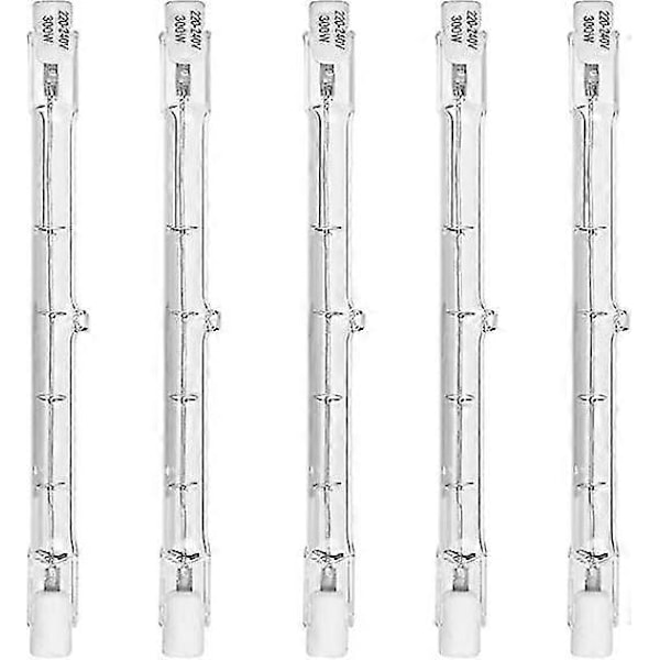 5 kpl 300W R7s lineaarisia halogeenilamppuja, turvavalot halogeenilamput 4650lm 2700k 220-240v 118mm