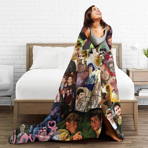 WO1135 Kastetæppe Hyggeligt Let Varmt Ultrablødt Micro Fleece Tæppe Thomas Newt Sangster Sofatæppe til Sofa Seng Camping Rejse Picnic Udendørs 60x50in 150x125cm