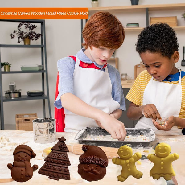 Træ Cookie Form, Jul Træ Mønstret Cookie Cutter Prægningsform, Peberkage/Julemand/Juletræ/Snemand 3D Tryk(Snemand)