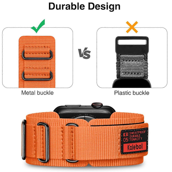 Klokkereimer Klokkeremmer for Apple Watch Series 10 42mm Style F