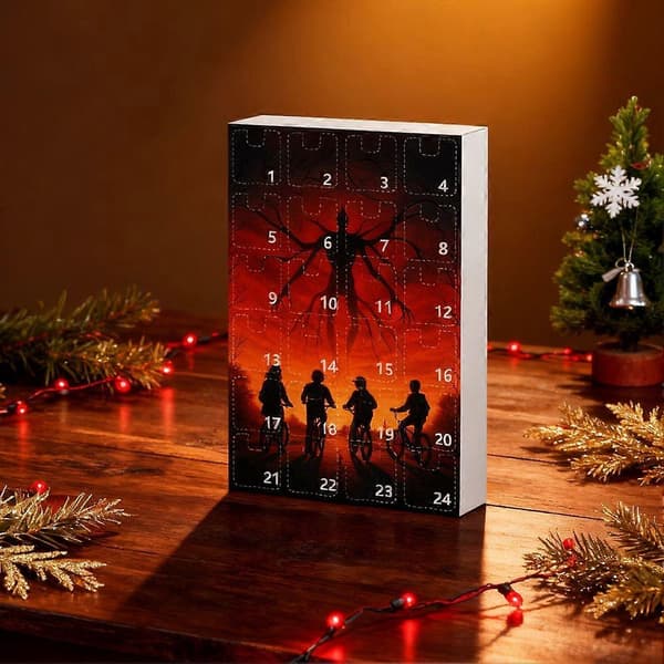2026 2D Stranger Things Akrylpynt Julekalender - Juletræsdekoration, 24 Dages Nedtælling til Jul Gave A
