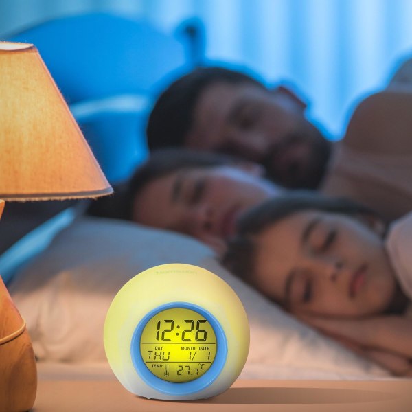 Digital väckarklocka batteri, digital klocka väckarklocka med LED digital väckarklocka tid temperatur display