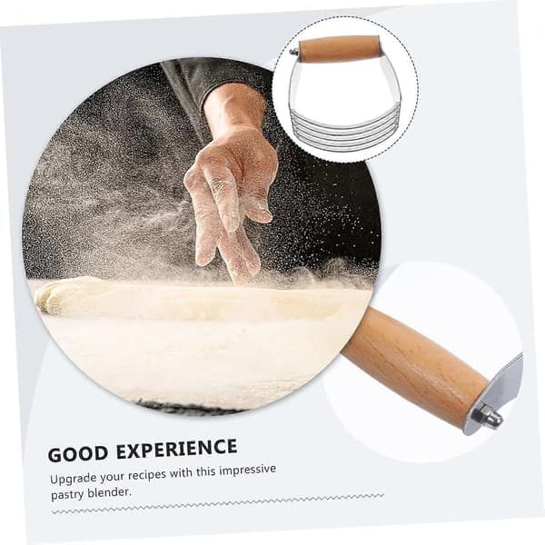 Deigkutter og deigblander i rustfritt stål med ergonomisk grep for enkel baking Ref: 8904