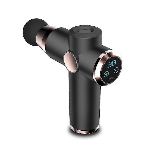 Massagepistol, Massagepistol Massager för Hals Axlar Rygg med 22 Växlar, LED-Display Pekskärm Massagepistol Djupvävnadsmassager 4 Massagehuvuden för