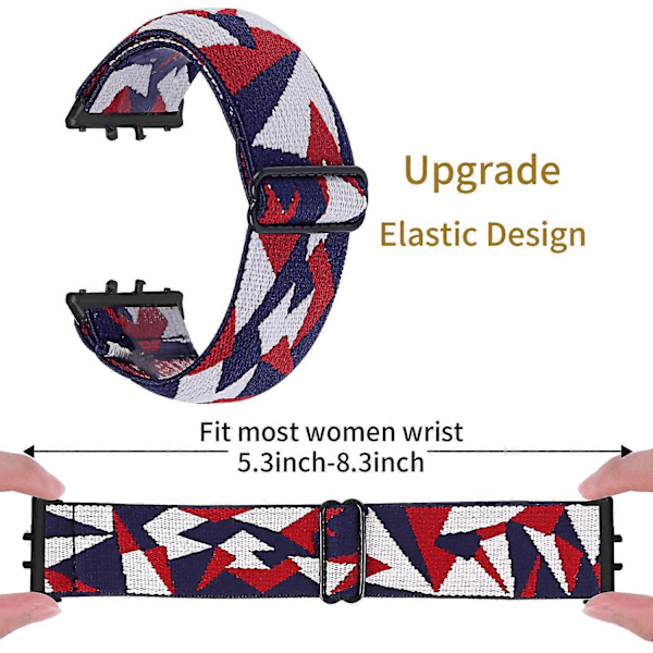 Type P Elastisk armbånd med mønsterdesign til Samsung Galaxy Fit3 SM-R390 (Svart spenne) Style H