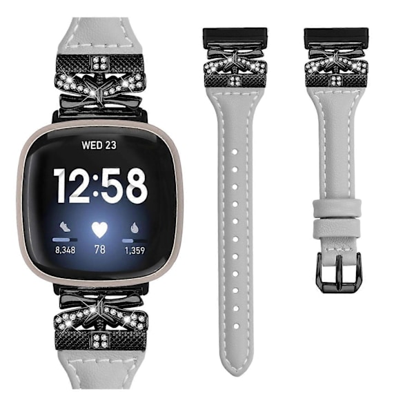 Typ C Svart Spänne Armband för Fitbit Versa 3/4/Sense/Sense 2 Fjärilskontakt Smartwatch Style C