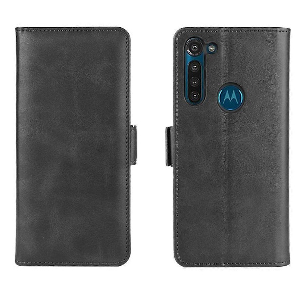 För Motorola Moto G8 Power Dubbelsidig Magnetisk Spänne Horisontell Flip Läderfodral med Hållare & Kortfack & Plånbok