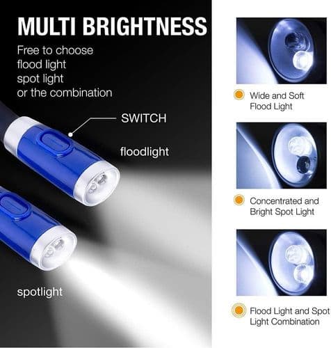 Rechargeable Book Light 4 LED Neck Light, Reading Light for Reading in