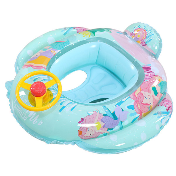 Children's steering wheel swimming seat ring - green mermaidsport equipment