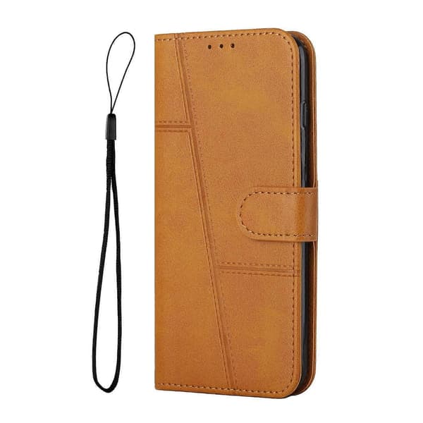 Sydd lærfutteral med spenne og kalvetekstur (for iPhone 17 Pro Max)