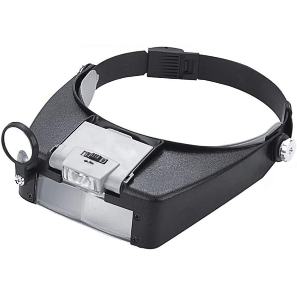 Suurennuslasipanta Luuppi Hands Free Head Magnifier Luuppi Lasit LED Jalokivikauppias Luuppi Silmälasien Käyttäjille