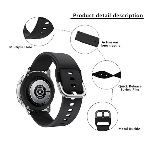 KALEBOL KLB-SXKGJ-001 18mm Universal Smartwatch Armband i Silikon, Ersättningsarmband Style M