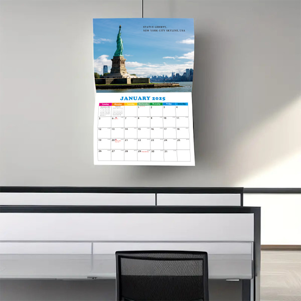 Väggkalender 2025 World Scenery Theme Calendar