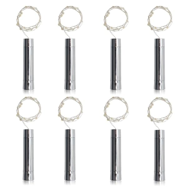 20-pack LED-vinflasklampor, AA-batteridrivna, 1 meter, rent vit-XF33-