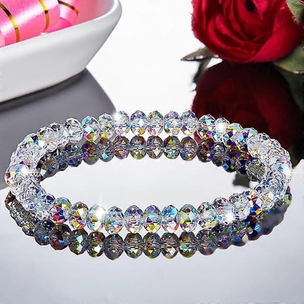 Klara Krystall Design Armbånd Glitrende Elastiske Par Gaver Jubileum