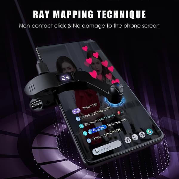 Automatic Clicker Phone Screen Device Speed Clicker for Android IOS Apps, Continuous Clicking for Games, Live Streams Likes Natural