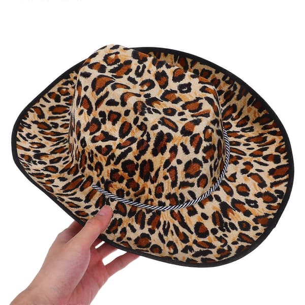 Leopard Cowboyhatt Kostymhattar för Dekoration 4st Andningsbart Tygmaterial