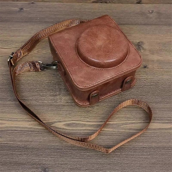 Type C Fujifilm Instax Mini 12 PU-nahkainen kameralaukku suojakannella ja olkahihnalla Style B