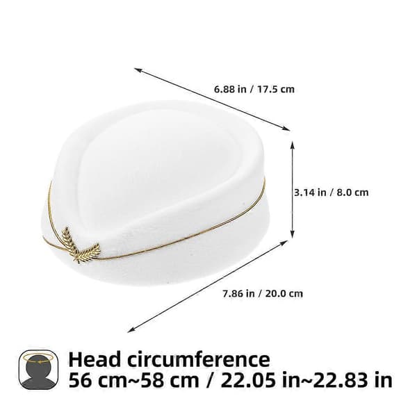 Ledsagerhatt for dekor 2 stk. beretthatter i ull for flyvertinner