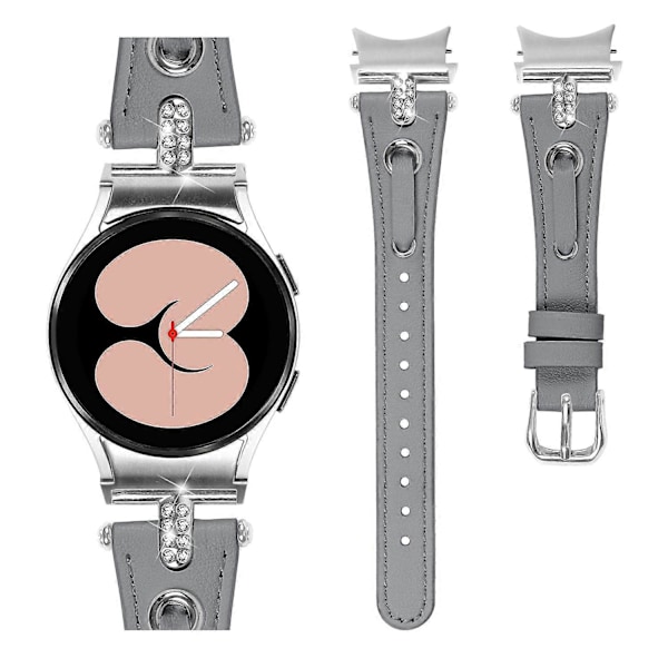 Type E Ægte læderrem til Samsung Galaxy Watch6 40mm/44mm/6 Classic 43mm/47mm Style A