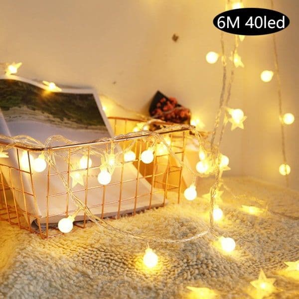 Christmas Lighting Ball LED Light String USB Bulb String Wedding Multicolor 3 Meter 20 LED