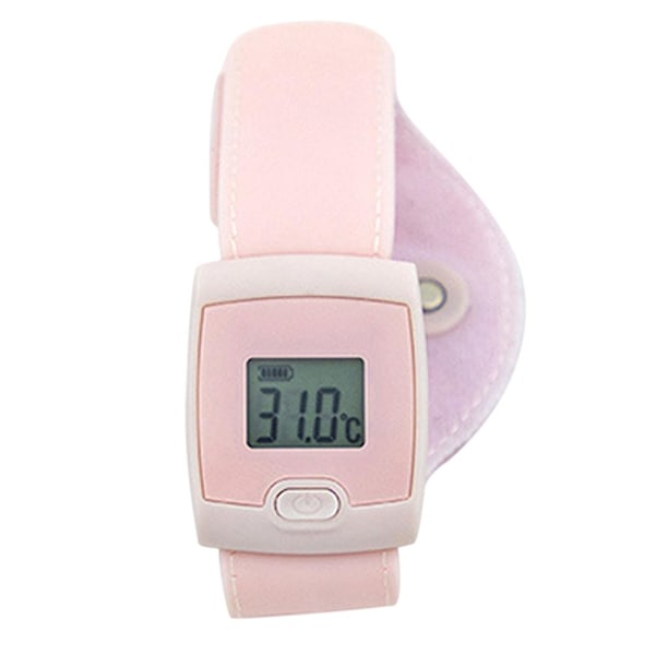 Digital Intelligent Bluetooth Termometer för Bebisar Smart Feber Temperaturarmband LCD-Display Pink