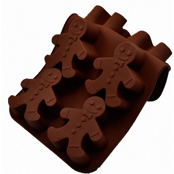 Gingerbread Man Form - MoldFun Christmas Party Form för choklad, tvål, tårtbakning, isbitar, geléshots, muffins, kakor