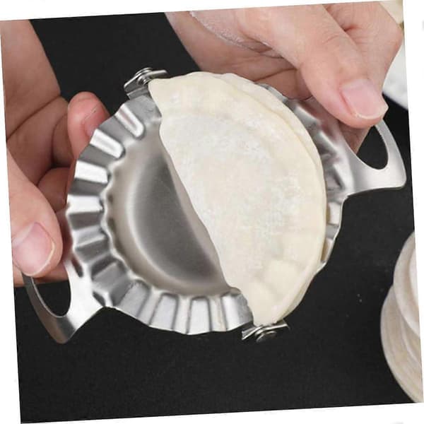 Sæt med 2 stk. dumplingformere i rustfrit stål til nem fremstilling og bagning af dumplings
