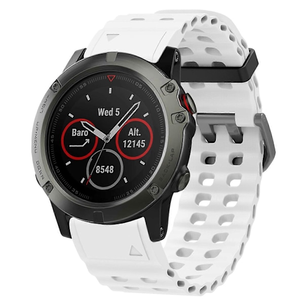 26 mm silikonerem til Garmin Fenix 8 51 mm/Enduro 3/Instinct 2X urrem med flere huller Style C