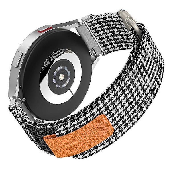 Til Samsung Galaxy Watch5/Watch 5 Pro/Watch 4/Watch 4 Classic Lærreds Urrem 20mm Loop Rem Style C
