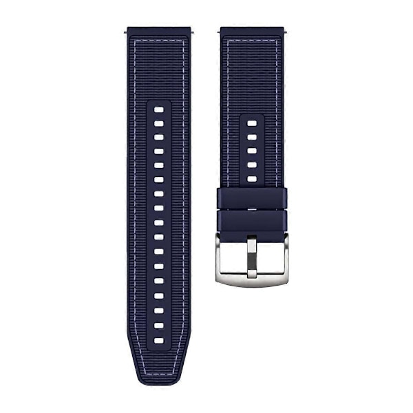 Type B Universal 22mm Åndbar Vævet Lærreds Udskiftningsrem Justerbar Smartwatch Rem Style D