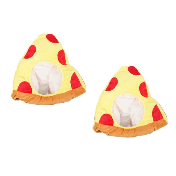 Mardi Gras Pizza Hat Plys Kostumehat til Karneval 2 Stk Sæt