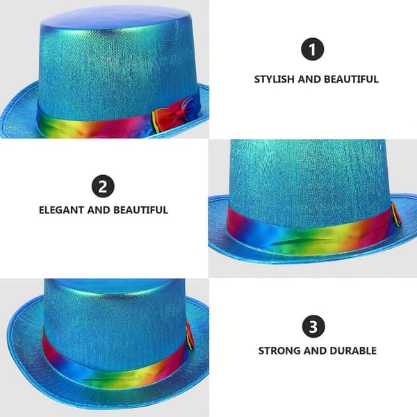Retro hatt flat rekvisitt til dekorasjon 1 stk blå festhatt