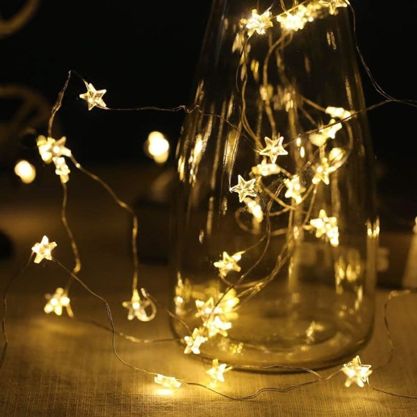 Valentine's Day Party Home Bedroom Decoration String Lights (Star Shaped Fairy Lights) 9.8Ft Star Shaped String Lights