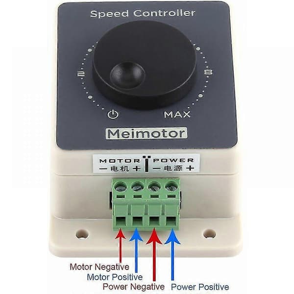 12v Motorhastighetskontroller, Pwm Motorhastighetskontroller Pulsbreddemodulator Dc10-60v 20a Vanntett Skall
