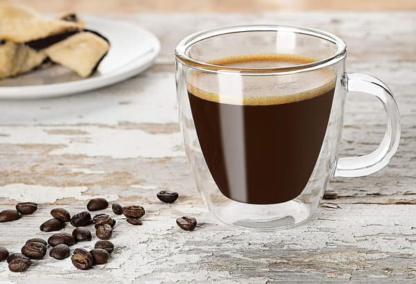 Dobbeltvæggede isolerede glas espressokopper (sæt med 2) - 160 ml
