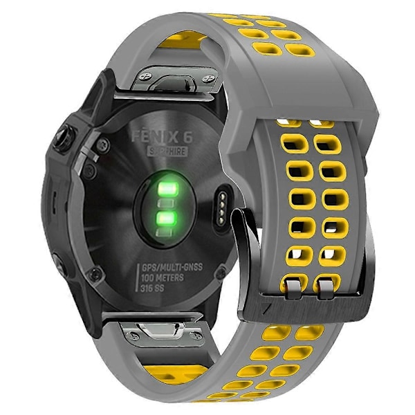 Type C KALEBOL KLB-LWGJ-001 Garmin Fenix 7/7 Pro -kelloon QuickFit 22mm Hengittävä Double -ranneke Style H