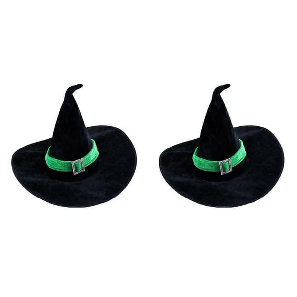 Velourhäxhatt för festdräkt 2 st Halloween maskeradaccessoar
