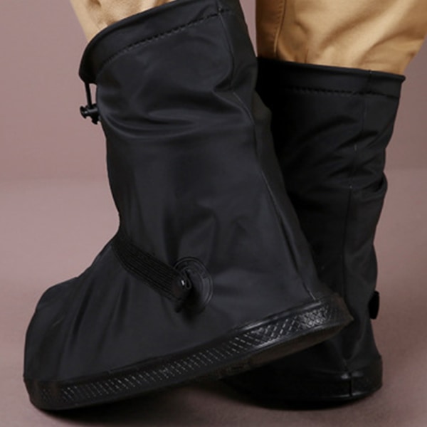 Regnskoöverdrag Vattentäta skor 1 par Slip Cycling Overshoes, Black,L