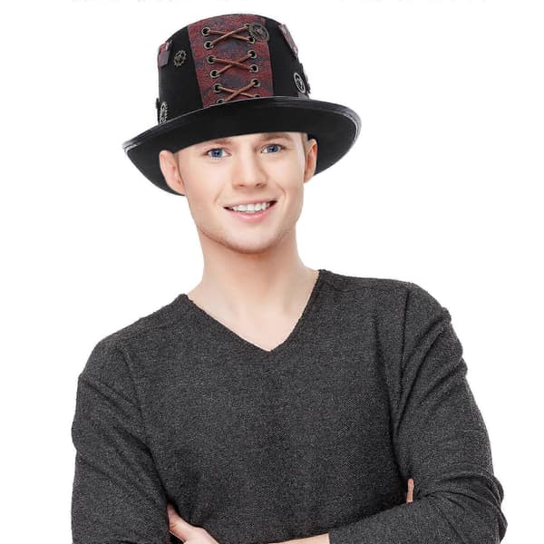 Gotisk hat Steampunk hat til at bære 2 stk. Vintage festartikler