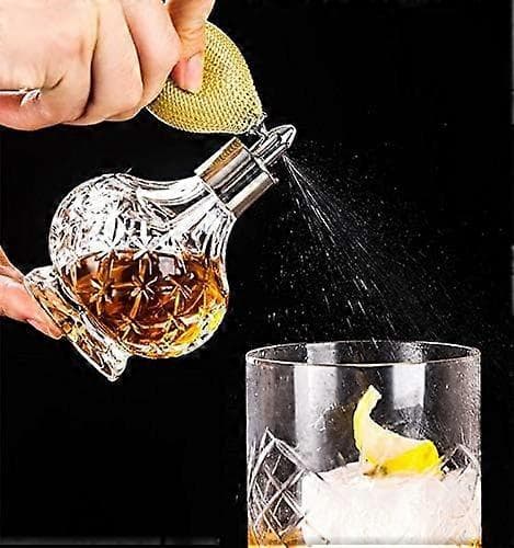 100 ml påfyllningsbar cocktailatomizer med elegant diamantmönstrad design, klassisk luftpump för bartender