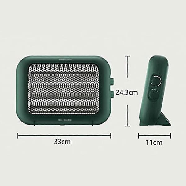 Kannettava lämmitin 2 tehotasolla, energiatehokas kvartsilämmitin