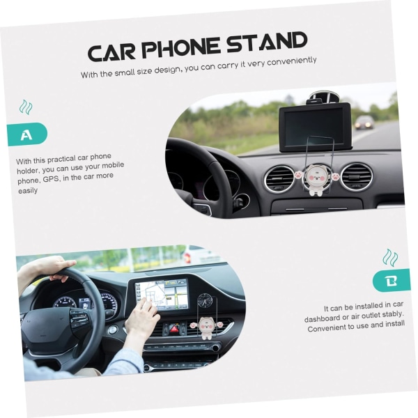 Fordonstelefonhållare Bil Cartoon Mobilhållare Smart Bracket Auto Cell Design Bekvämt monterat fäste Fordonsanvändning