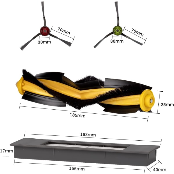 Reservdelar till Ecovacs DEEBOT OZMO 920 950 T8 AIVI Max T9 T5 N5 N7 N8+ N8 Pro Plus DX55 DX93 DJ65 Robotdammsugare Tillbehör Kit