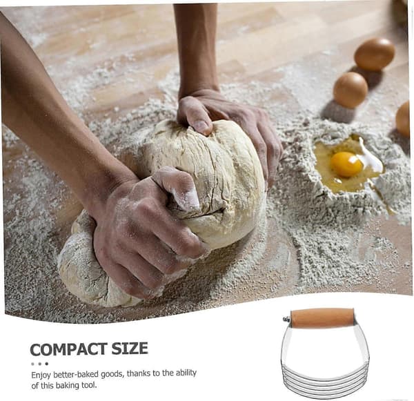 Deigkutter og deigblander i rustfritt stål med ergonomisk grep for enkel baking Ref: 8904