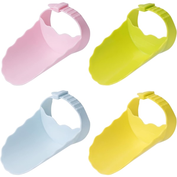 Förlängare för handtvättkran för småbarn, 4-pack silikonförlängare för handtvättkran, tvättassistent, förlängare för köks- och badrumskran